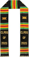 Kente Stole Class of 2026  Kente Graduation Stole 2026  Authentic African Art