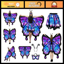 Butterfly Wings Costume for Women - Halloween Cape  Skirt Fairy Dress Set