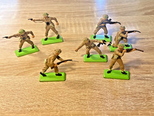 Britains Ltd 1971 Deetail Infantry 7 Soldiers Lot World War II England Vintage
