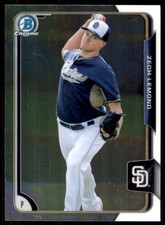 2015 Bowman Draft Picks & Prospects Chrome Zech Lemond San Diego Padres #127