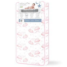 Dream on Me Twilight 80 Coil Spring Crib and Toddler Bed Mattress, Wave Pink, 5"