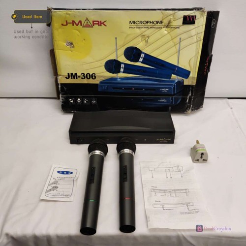J-MARK JM-306 PROFESSIONAL WIRELESS MICROPHONES & RECEIVER