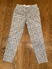 INC International Concepts Women Slim Fit White/Black Pants Size 29, Pre-owned
