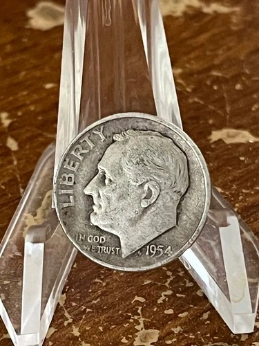 1954 D  Roosevelt Dime 90% Silver-Good Condition # PS94