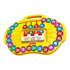 Fisher Price-Alpha-Go-Round-Letters-Words-Pictures-Spelling-1997-Vintage-Shown