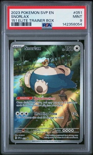 PSA 9 Snorlax Illustration Rare #051 2023 Pokemon Svp Black Star Promo 142358054