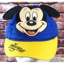Disney Mickey Mouse Youth Cap W/ 3D Ears Yellow Brim