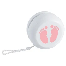 'Pink Baby Footprints' Retro Style Yo-Yo (YY00049638)