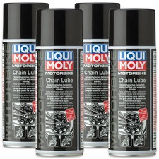 4x LIQUI MOLY 21714 Motorbike Chain Lube Motorrad Kettenspray Kettenfett 400ml