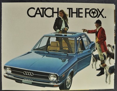 1974 Audi Fox Sedan Sales Brochure Folder Excellent Original 74