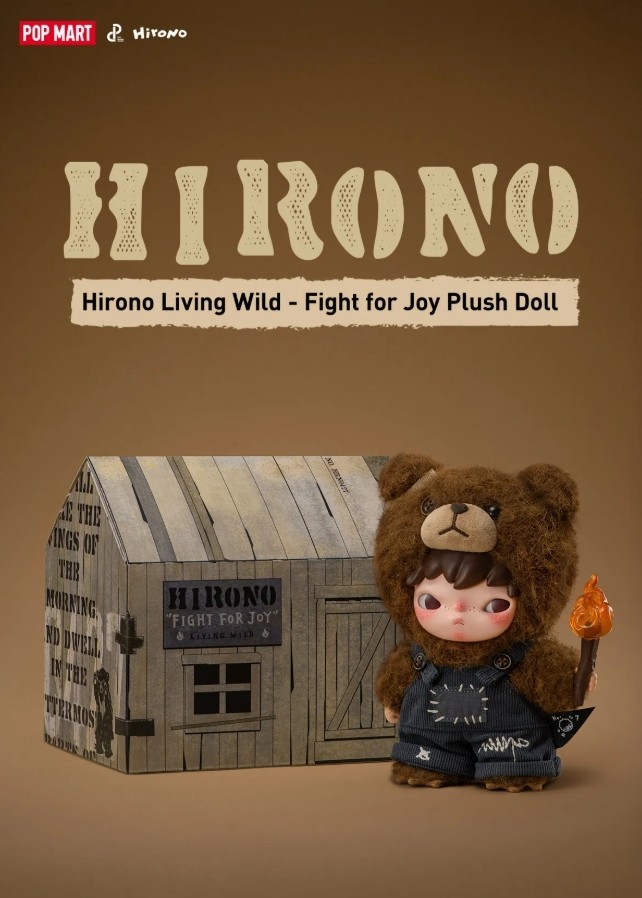 Hirono Living Wild Fight for Joy (本物) Authentic) Pop Mart Hirono Living Wild-Fight for Joy Plush