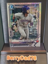 2021 Bowman Chrome Prospects Austin Martin #BCP-87 Mega Box Refractor Blue Jays