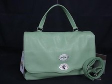 ZANELLATO Postina leather 2WAY handbag shoulder crossbody bag for women green