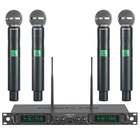 Phenyx Pro Wireless Microphone System, 4-Channel UHF Wireless Mic, Fixed Freq...