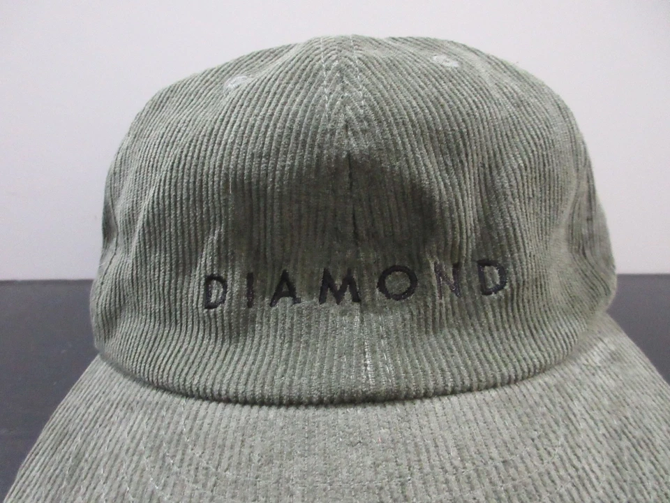 Diamond Supply шляпа крышка ремень назад зеленый вельвет логотип Skater катания мужской - Изображение 2 из 4