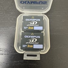 Lot Of 2 Olympus 2GB XD-Picture Type M Card with Case