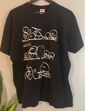 Supreme 2018 Lee Quinones Tee Black Graphic T Shirt Made in USA Size L
