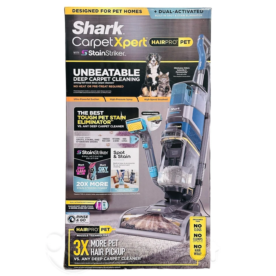 NEW Shark CarpetXpert HairPro StainStriker Pet Carpet & Upholstery Cleaner EX304 - image 3 of 4