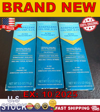 Adapalene Gel USP Acne Treatment Oil/ fragrance Free 3PK Ex 10/25