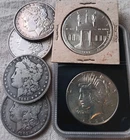 6pc Morgan Peace & Commem US Silver Dollar 6 Coin Lot See Pictures