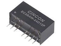 EC3SAW-24D12P Wandler: Dc/Dc 3W Ueing: 9-36VDC Uausg: 12VDC Uausg2: -12VDC Cinco