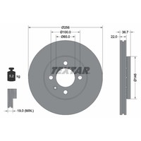 Bremsscheibe Textar 92287003 Vorne, BelüFtet, 1 StüCk