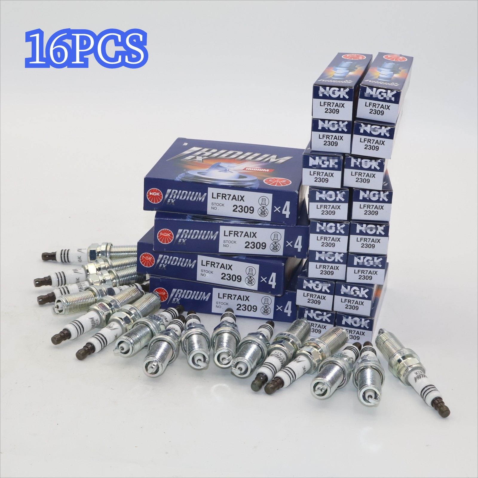 Upgrade Hellcat Iridium IX Spark Plugs Set of 16 Fit For NGK LFR7AIX 2309