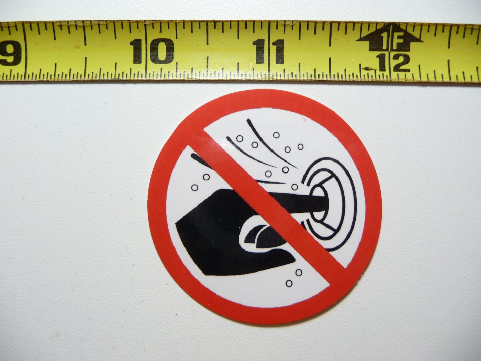 Prohibited Job Finger Suction Decal Sticker No Occupations Allowed