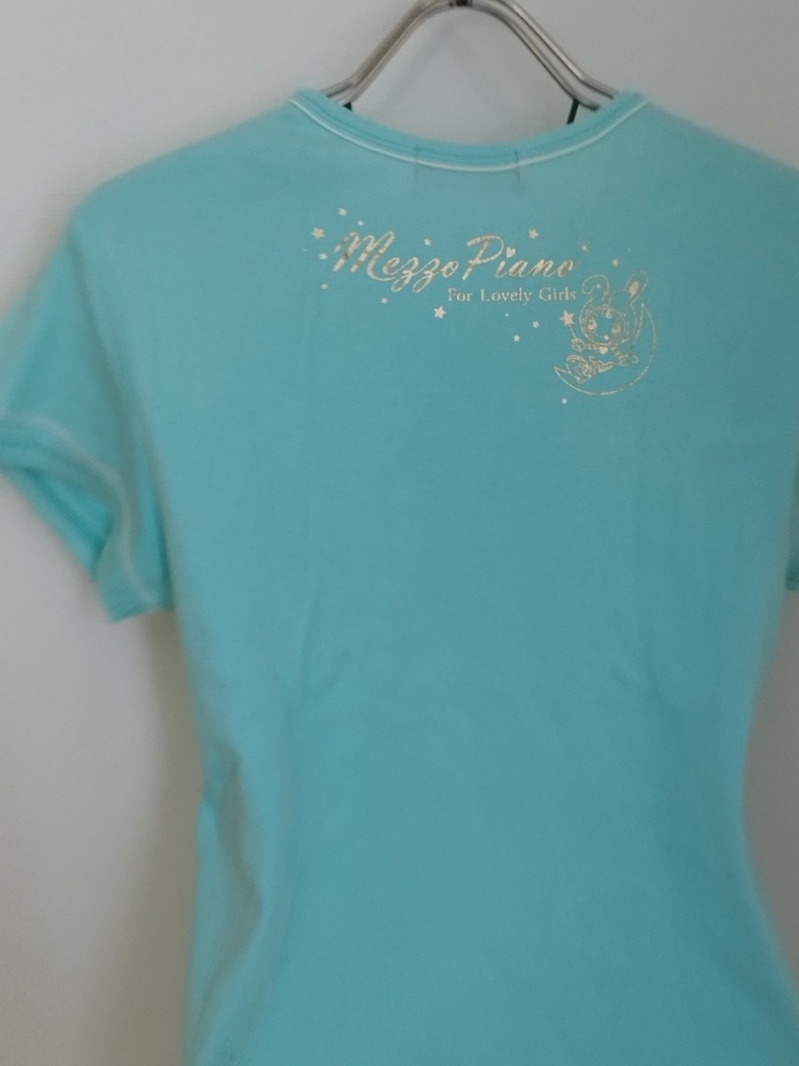 Mezzo Piano Japan Cotton Blue T-Shirt 160cm Kawaii
