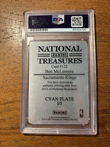 BEN MCLEMORE NATIONAL TREASURES 1/1 ROOKIE AUTO NT RC PSA DNA RARE SAC KINGS SSP - Bild 2 von 2