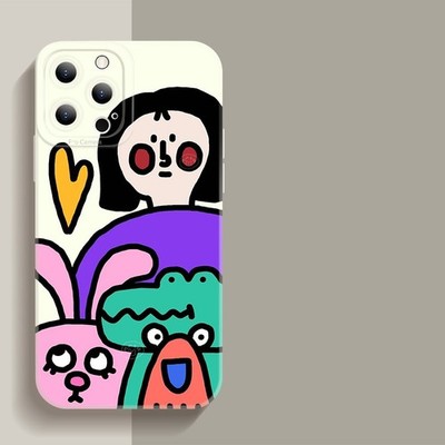 Little Girl and Animals Phone case TPU for ipone 17 16 15 14 13 Pro Max Plus