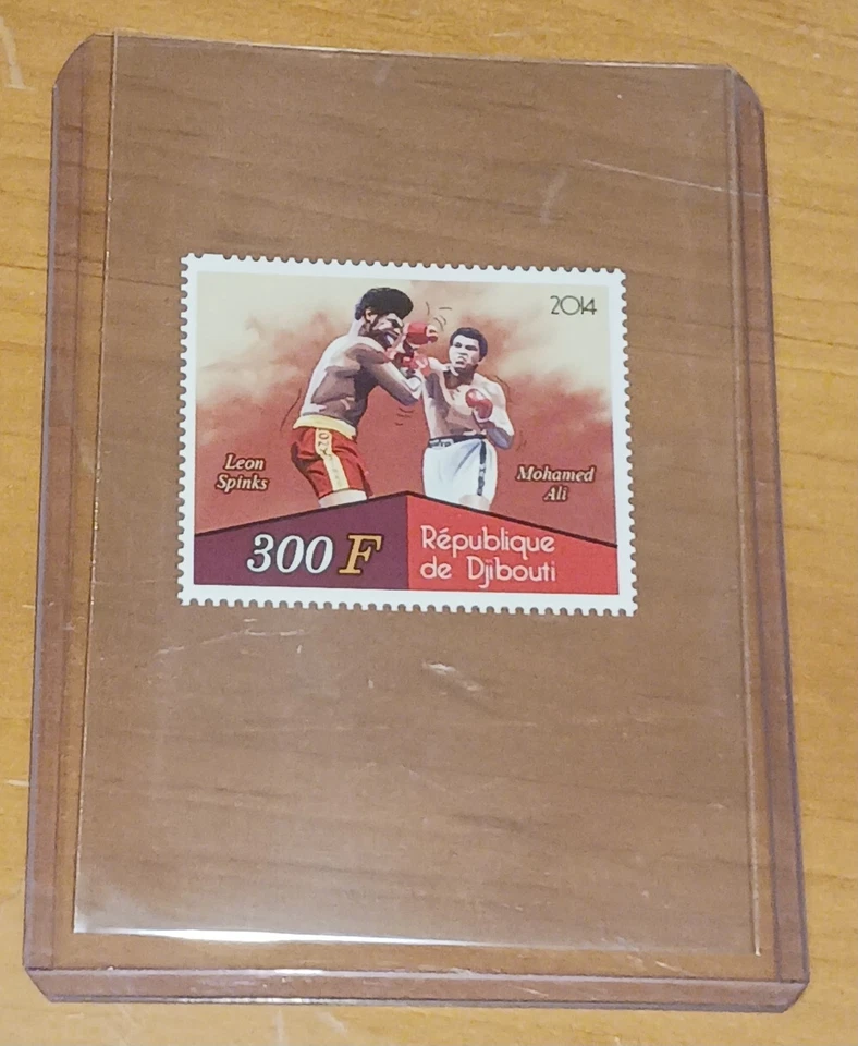 MUHAMMAD ALI - 2014 Republique De Djibouti 300F stamp + Leon Spinks - Image 3 of 3