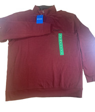 Men  s NWT Columbia Red Jasper/Burgundy Quarter Zip Pullover XL Long Sleeve