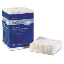 Georgia Pacific 362-02 Acclaim 1/4 Fold Paper Dinner Napkins, White, 1-ply,
