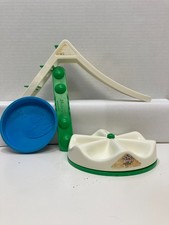 Hasbro 1972 Weeble Wobbles Playground pieces including RARE blue pool