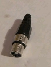 VELLEMAN CA100B 3 PIN FEMALE XLR CONNECTOR BLACK /NICKEL 5/PACK