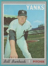 1970 Topps Bill Burbach New York Yankees #167