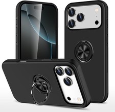 360° Rotation Magnetic Metal Finger Ring Holder Case for iPhone 17 /17 pro max