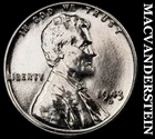 1943-D Lincoln Wheat Cent - Re-processed  Scarce  High Grade  No Reserve  #K2409