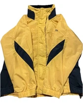 Columbia Y2K 90’s Vintage Jacket Windbreaker Yellow Zip Pockets  Large Retro 