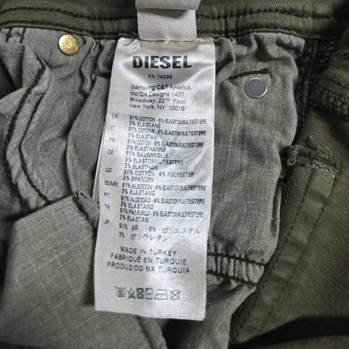 Diesel Sleenker J Slim Skinny Jeans Boys 12Y Green Stretch Pockets - Picture 9 of 10