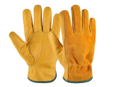 Gartenhandschuhe für Unisex robust dornenfest Leder Sicherheit Arbeit Größe L
