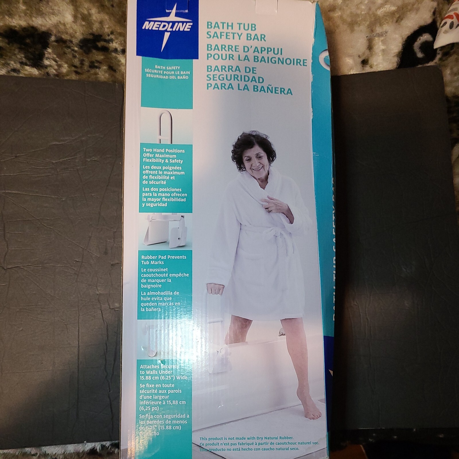 Medline Industries BATH TUB SAFETY BAR,Two Hand Positions,little