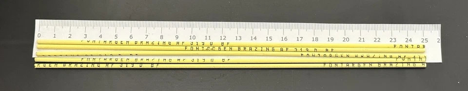 5 Stk Silberlot, 34% Silber, ummantelt, umhüllt, Fontargen AF319D BF Hartlot