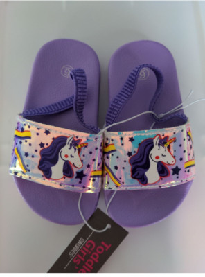 Unicorn Girls Flip Flop Sandals Shoes New w/ Tags Multi Size Free Ship