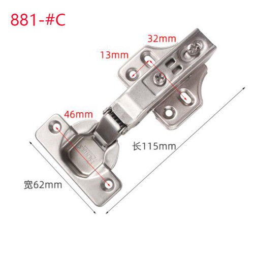 Soft Close Kitchen Cabinet Door Hinge Hydraulic Slow Shut Plate Hinges 3 Models - Picture 15 of 15