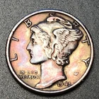 1943 P Mercury Winged Liberty Dime 90% Silver No Mint Mark Philadelphia (#D002)