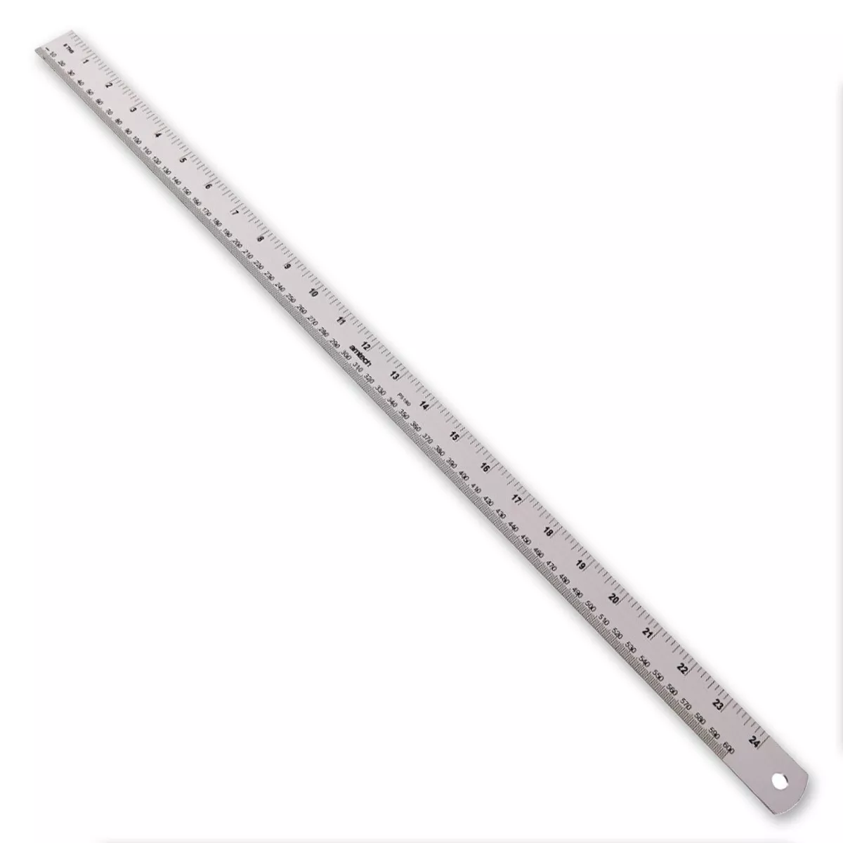 24 METAL RULER Long Measuring Marking Tool 60cm DOUBLE SIDE Metric  Imperial UK