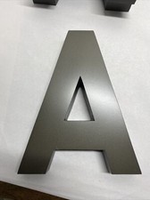 10 Inches Tall Cast Aluminum Metal Letter "A" Industrial Alphabet Sign