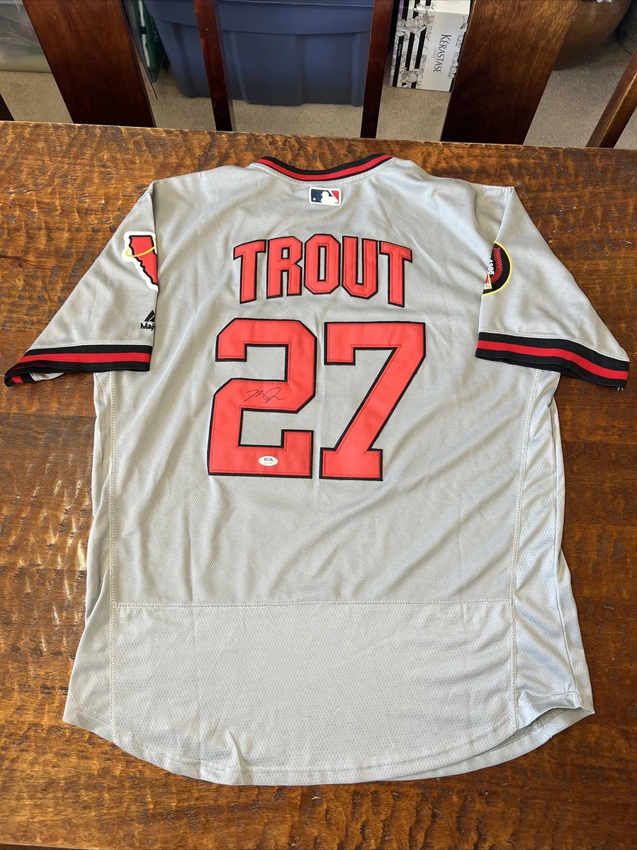 trout autographed jersey